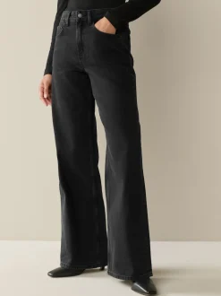 Noir/bleu rincé - Lot de 2 jeans à jambe large