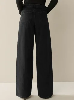 Noir/bleu rincé - Lot de 2 jeans à jambe large