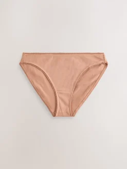 Noir/caramel nude/praline nude - 3 Slips Lot en coton côtelé