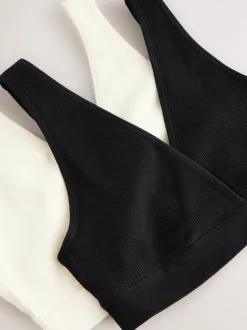 Noir/Crème - Allaitement sans couture et sans fil Ultimate Comfort Soutiens-gorge 2 Pack