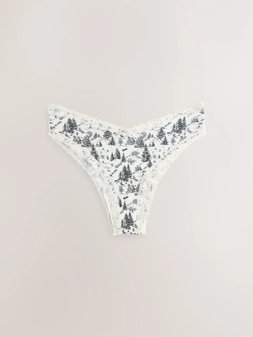 Noir/Crème - Lot de 4 culottes en coton et dentelle