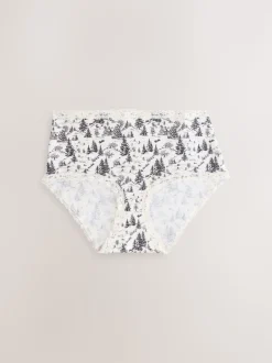 Noir/Crème - Lot de 4 culottes en coton et dentelle