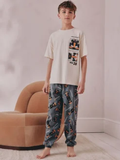 Noir/Crème McLaren - Pyjama à licence unique 100% coton (3-16ans)