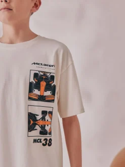 Noir/Crème McLaren - Pyjama à licence unique 100% coton (3-16ans)