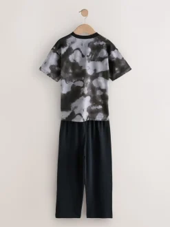 Noir/Crâne gris - Lot de 2 pyjamas à manches longues (3-16ans)