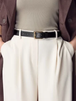 Noir/doré - Ceinture N. Premium Made In Italie en Cuir