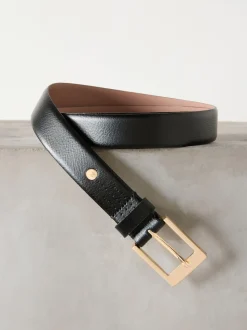Noir/doré - Ceinture N. Premium Made In Italie en Cuir