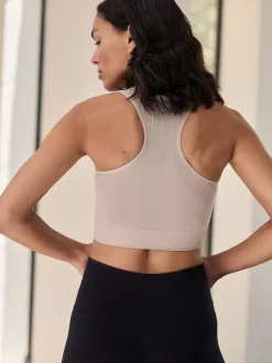 Noir/grège - Lot de 2 soutiens-gorge de sport sans coutures à col montant et impact modéré