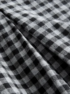 Noir/Gris - Jupe mi-longue kilt vichy