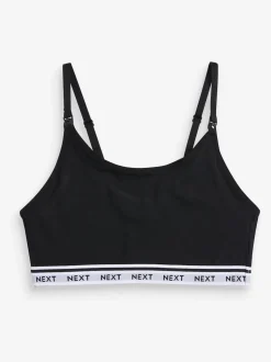 Noir/Gris - Maternité Allaitement Raccourci Ultimate Comfort Hauts 2 Pack