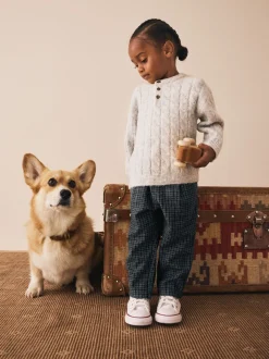 Noir/Gris - Pantalons élégants à enfiler (3mois à7ans)