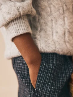 Noir/Gris - Pantalons élégants à enfiler (3mois à7ans)