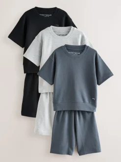 Noir/Gris - Pyjama court 3 Pack (3-16ans)