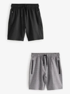 Noir/Gris - Short de sport léger 2 Pack (3-17ans)