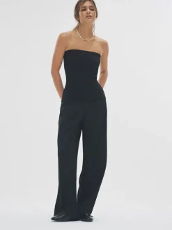 Noir/Gris - The Set lot de 2 pantalons plissés amples