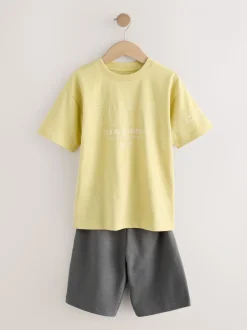 noir/gris/jaune - Pyjama court 3 Pack (3-16ans)