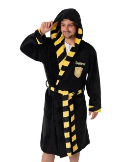 Noir/Jaune Hufflepuff - Peignoir Vanilla Underground Harry Potter à capuche