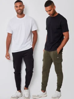 Noir/kaki - Threadbare Joggers Cargos Style 2 Lot