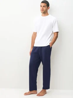 Noir/Marine - Ouvert - Lot de 2 pantalons de jogging ouverts Loopback Soft Touch