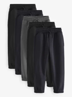 Noir/Marine/Gris - Lot de 5 joggings Basic (3-16ans)