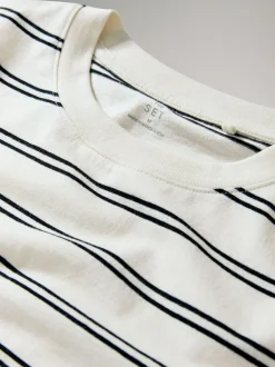 Noir/Marron Chocolat/Rayé - The Set lot de 3 Robes chemises à Manches courtes