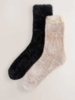 Noir/Neutre - Paquet de chaussettes Velvet Cosy 2