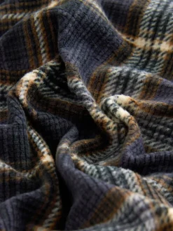 Noir/Neutre Carreaux - Bas de pyjama Motionflex douillet à poignets