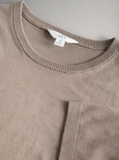 Noir/Neutre/Crème - T-shirts The Set en maille fine