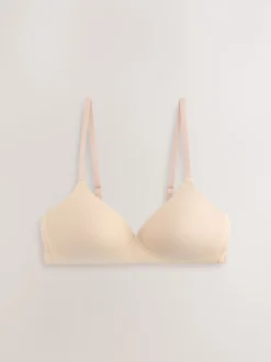 Noir/Noir/Blanc/Praline Nude - Lot de 4 soutiens-gorge en coton