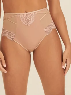 Noir/Nu - Culotte en dentelle avec contrôle de l'abdomen 2 Pack