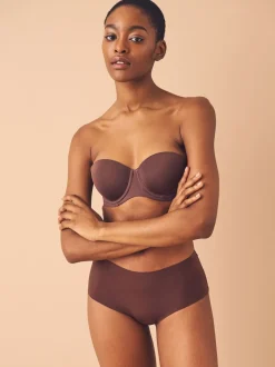 Noir/praline nude/chocolat nude - Lot 3 culottes invisibles et confortables