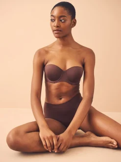 Noir/praline nude/chocolat nude - Lot 3 culottes invisibles et confortables