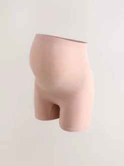 Noir/Rose - Lot de 2 culottes courtes de grossesse