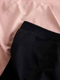 Noir/Rose - Lot de 2 culottes courtes de grossesse
