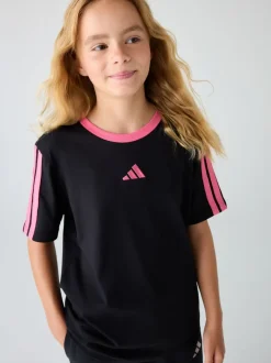 Noir/Rose - T-shirt adidas Essentials enfant
