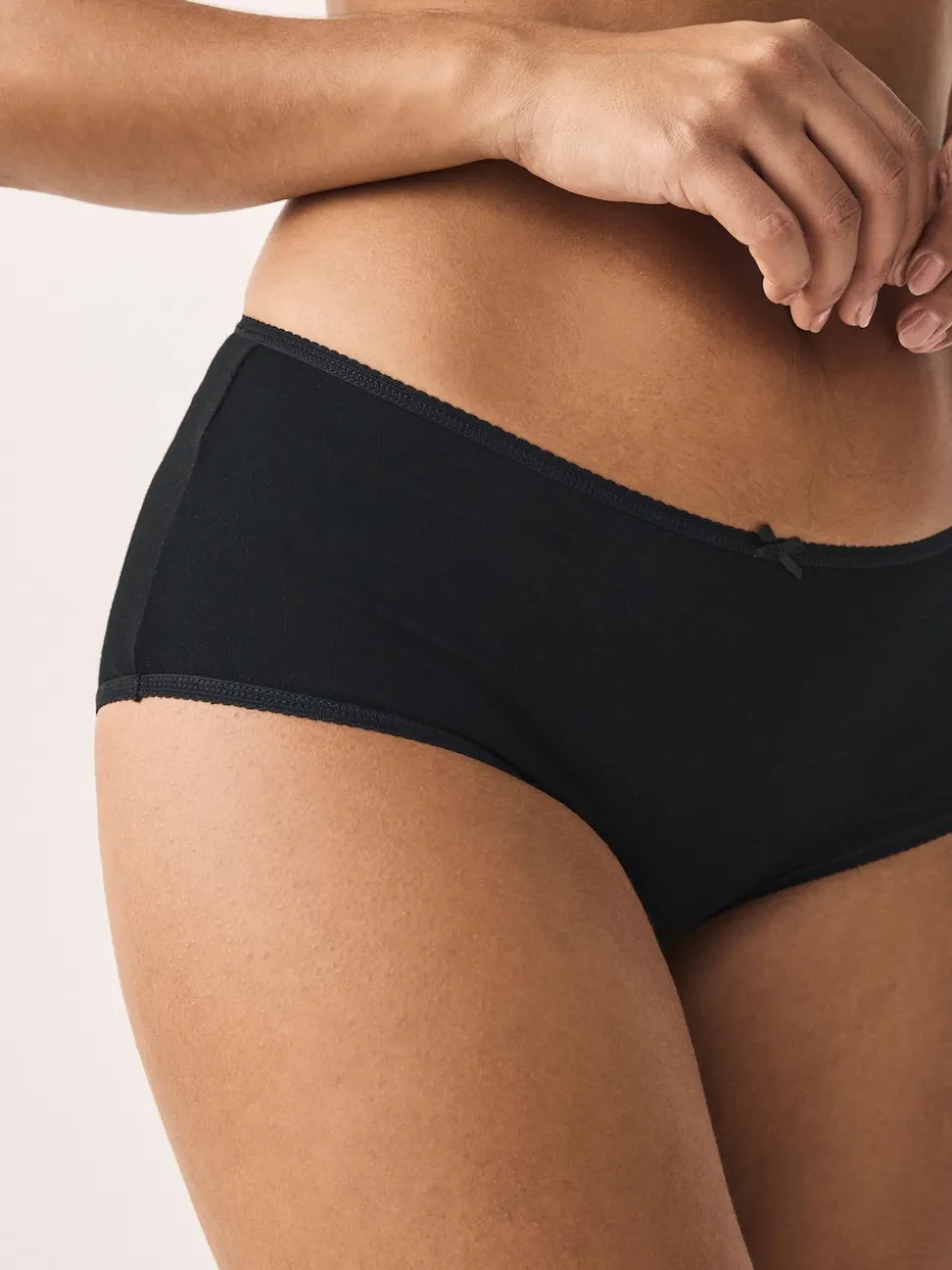 Noir/Rose pâle Nude/Blanc - Culotte en coton riche 5 Pack