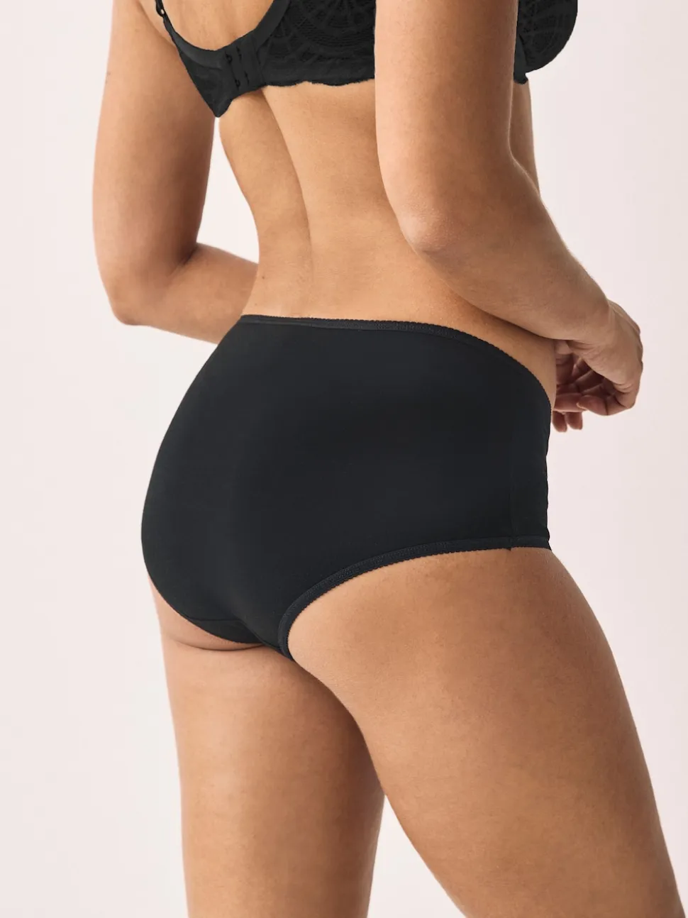 Noir/Rose pâle Nude/Blanc - Culotte en coton riche 5 Pack