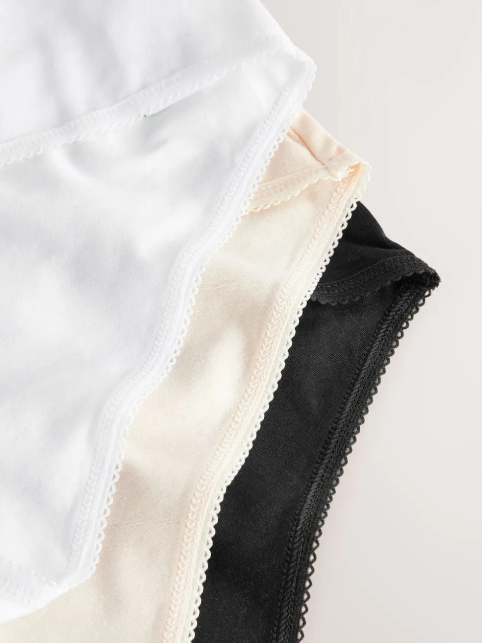 Noir/Rose pâle Nude/Blanc - Culotte en coton riche 5 Pack