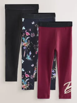 Noir/Rouge - Baker by Ted Baker Leggings 3 Lot