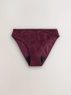 noir/rouge baie - Lot de 2 slips All Over en dentelle à débit moyen