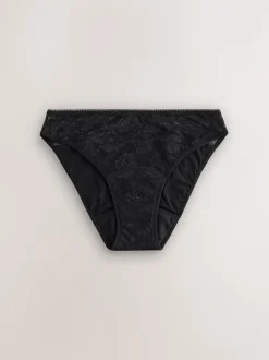 noir/rouge baie - Lot de 2 slips All Over en dentelle à débit moyen