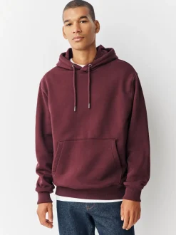 Noir/rouge bordeaux - Lot de 2 sweats à capuche en jersey riche en coton