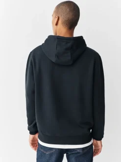 Noir/rouge bordeaux - Lot de 2 sweats à capuche en jersey riche en coton