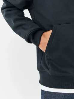 Noir/rouge bordeaux - Lot de 2 sweats à capuche en jersey riche en coton