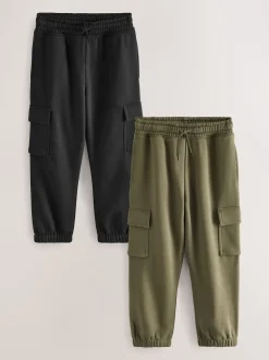 Noir/Vert - Lot de 2 joggings cargo (3-16ans)