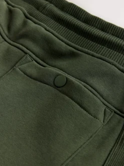 Noir/vert kaki - Lot de 2 joggings cargos coupe ajustée à dos brosse utilitaire