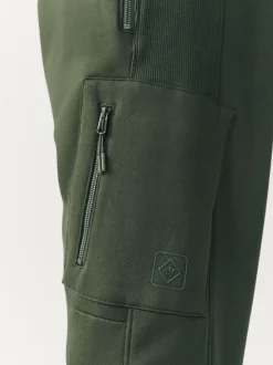 Noir/vert kaki - Lot de 2 joggings cargos coupe ajustée à dos brosse utilitaire