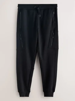 Noir/vert kaki - Lot de 2 joggings cargos coupe ajustée à dos brosse utilitaire