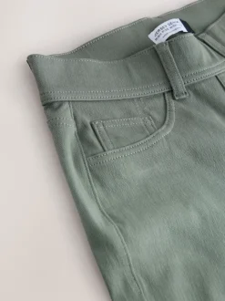 Noir/vert sauge - Lot de 2 pantalons jambes larges en denim jersey