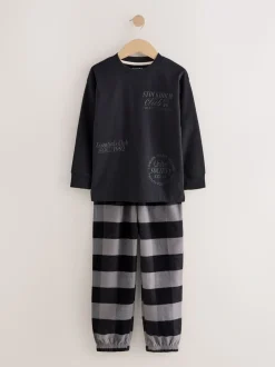 Noir/Vert/Blanc - Lot de 3 pyjamas tissés à carreaux (3-16ans)